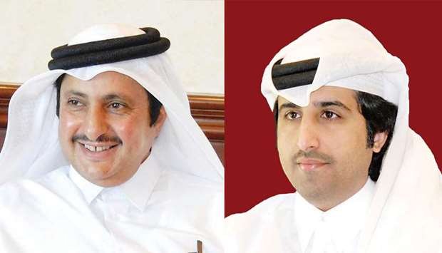 Qatar Chamber chairman Sheikh Khalifa bin Jassim al-Thani and Qatar Chamber general manager Saleh bin Hamad al-Sharqi
