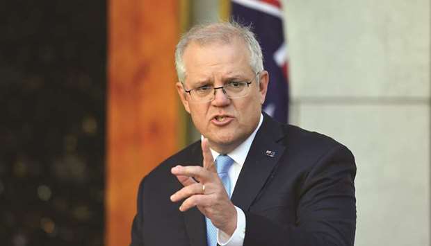 (File photo) Australia Prime Minister Scott Morrison.