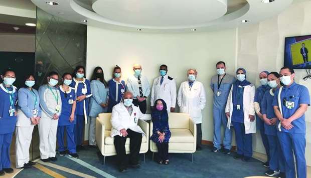 Patient N with Sidra Medicine's paediatric kidney transplant team.