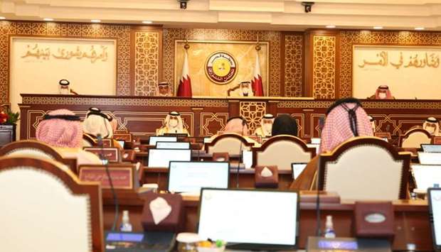 The Shura Council meeting in progress.