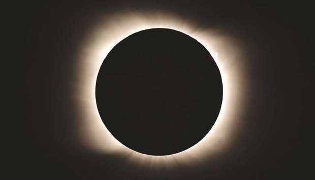 The total solar eclipse as seen yesterday from Piedra del Aquila in Argentinau2019s Neuquen province.