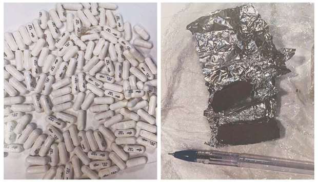 A total of 166 pills and 6.95gm of hashish were seized.