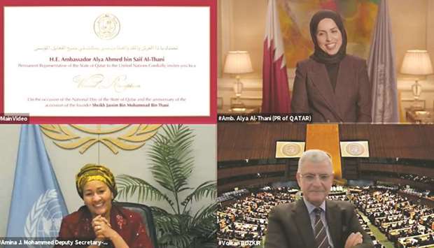 The permanent delegation of Qatar to the UN in New York holds a virtual celebration on the occasion of National Day.