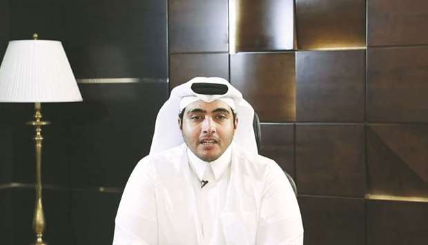 Milaha Group president and CEO Abdulrahman Essa al-Mannai during a virtual celebration of Qatar Nati