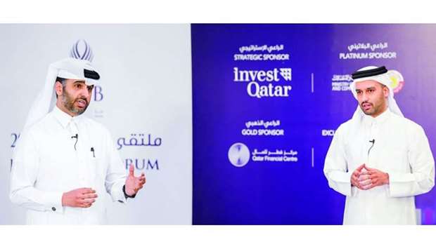 QDB CEO Abdulaziz bin Nasser al-Khalifa delivering a speech during the forum