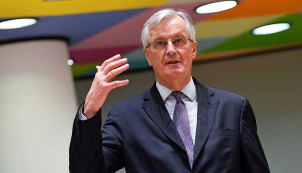 European Union's chief Brexit negotiator Michel Barnier speaks during a meeting of the Committee of the Permanent Representatives of the Governments of the Member States to the European Union (COREPER) in Brussels, Belgium
