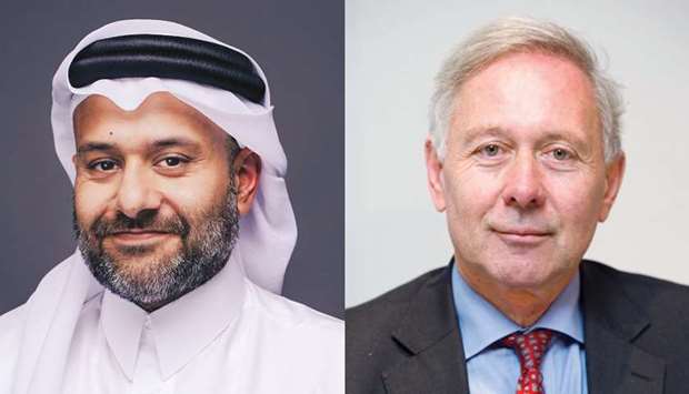 QFC Authority chief executive Yousuf Mohamed al-Jaida and WAIFC chairman Arnaud de Bresson.