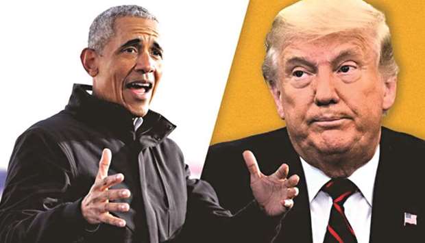 THE CHASM: Barack Obama had his flaws as a president, but he always exuded an air of dignity and refinement. Donald Trump was driven by an obsessive desire to tear down everything his predecessor had built. (Reuters)