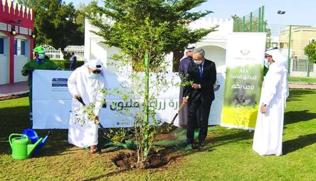 A number of saplings suitable for the local environment were planted at the events.