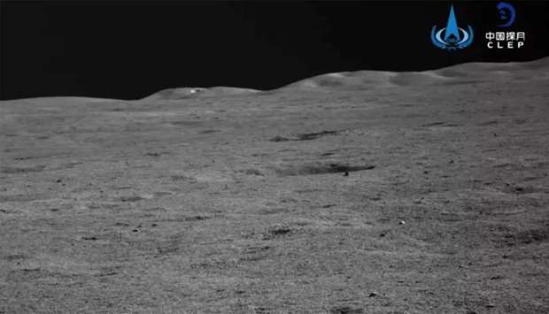 An image taken by China's mission on the moon.