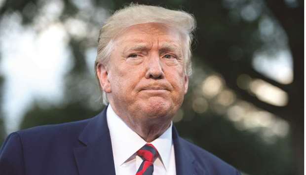 Trump: retreated from his threat to block the $2.3tn bill.