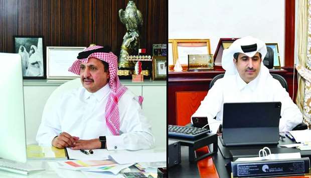 Qatar Chamber chairman Sheikh Khalifa bin Jassim al-Thani, Qatar Chamber director general Saleh bin Hamad al-Sharqi