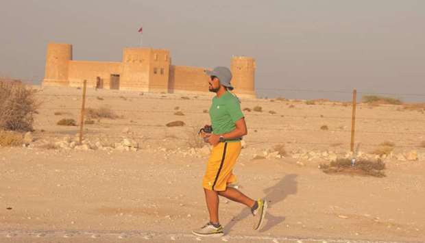 Mubarak Abdulaziz al-Khulaifi completed the run around Qatar in 155 hours 30 minutes and 1 second.