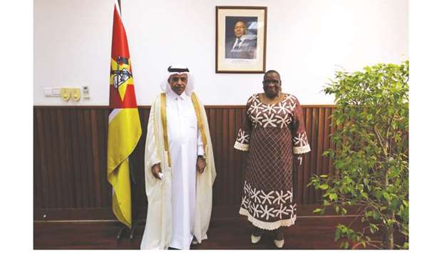 Acting Charge' d'Affaires of the Qatari embassy in Maputo Ahmed bin Tajer al-Sada handed the message during a meeting with Mozambique's Minister of Foreign Affairs and Co-operation Veronica Nataniel Macamo Dlovo. 