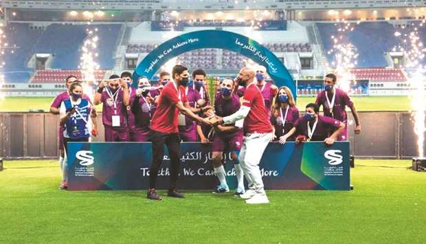 Together Team won a four-team football tournament at the Khalifa International Stadium that also saw the participation of Team Qatar, Team 2022 and Amazing Team.
