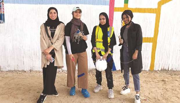 Part of the crew: Maha, Salma, Amna, and Alice. (Supplied picture)