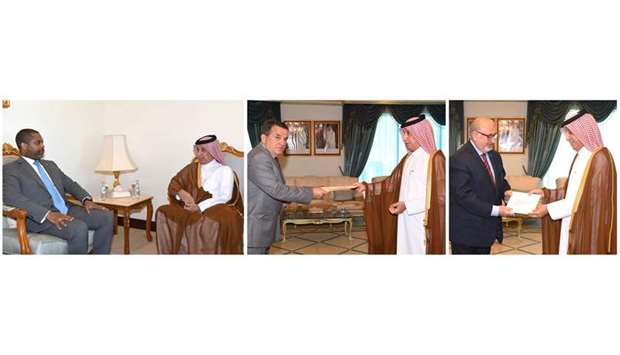 From left: the ambassador of Republic of Haiti Jean-Marie Francois Jr. Guilllaume, ambassador of the Republic of Macedonia Shaban Jashari. and ambassador of the Dominican Republic Giorgis Bhasa Hazem.