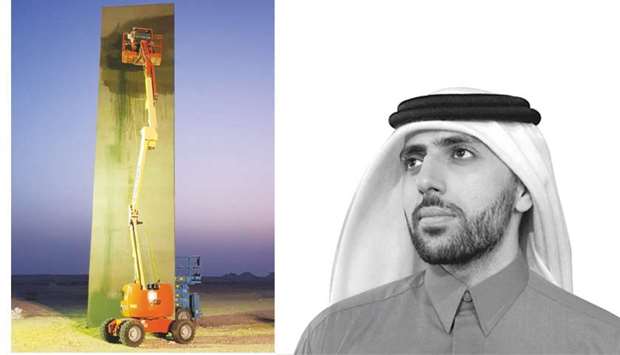 QM holds clean up drive and restoration of Richard Serra's East-West/West-East in Zikreet recently (supplied picture); Abdulrahman al-Ishaq