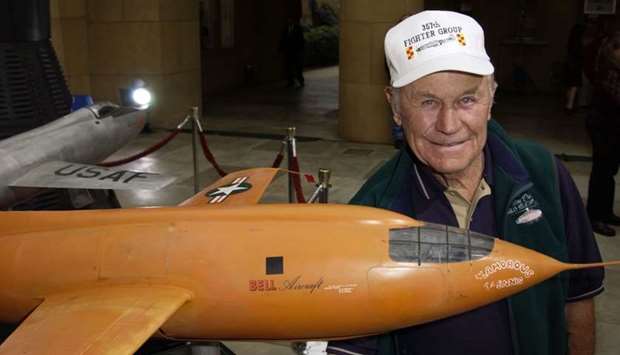 General Chuck Yeager attends a special 20th Anniversary screening and DVD release of ,The Right Stuff, at the Egyptian Theatre in Hollywood, on June 9, 2003.