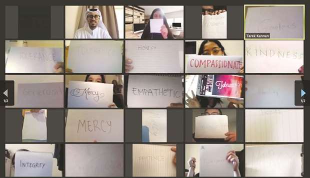 The Bedaya Centre-Akhlaquna workshop in progress. The aim of the workshop was to empower young people and provide them with the appropriate tools to carry out projects that address ethical and moral problems in societies.