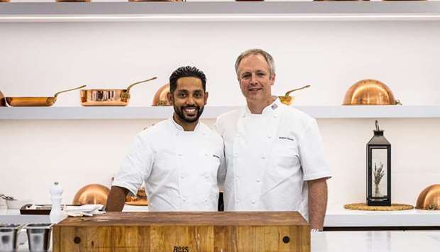 Chefs Rahman and Dissen in Doha. PHOTO: US Embassy in Doha