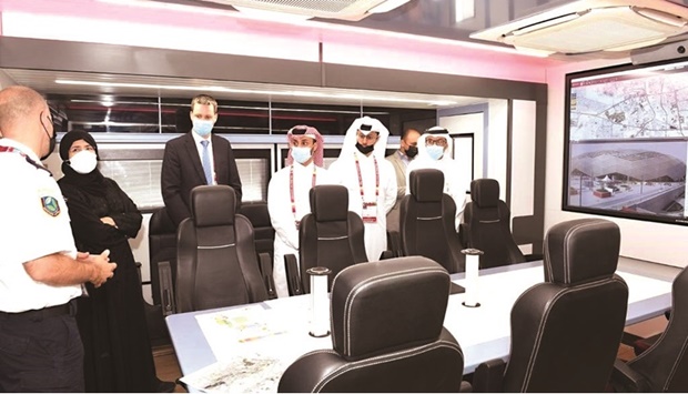 HE the Minister of Public Health Dr Hanan Mohamed al-Kuwari during her visit to Education City Stadium.