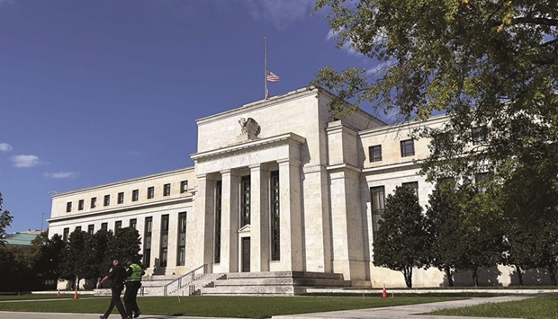 The US Federal Reserve building in Washington, DC. Fed chair Jerome Powell is tipped to confirm on Wednesday that heu2019ll deliver a quicker withdrawal of stimulus than planned just a month ago. He may even hint at being open to raising interest rates sooner than expected in 2022 if inflation persists near its highest in four decades.