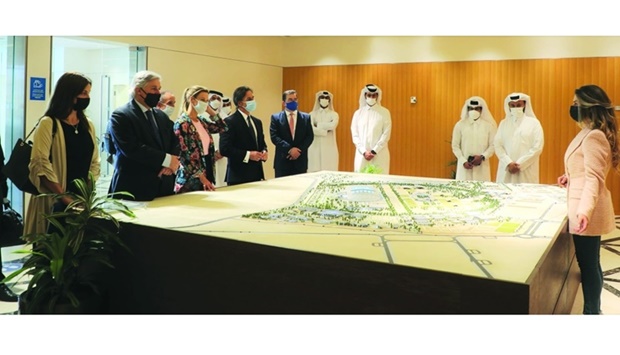 President Dr Luis Lacalle Pou and his wife were briefed on the highlights of Al Shaqab's facilities