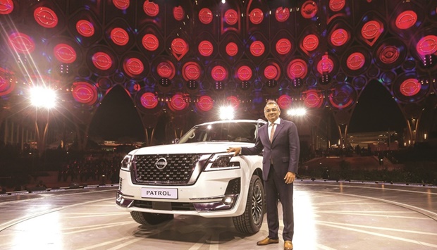 Nissan Motor Company chief operating officer Ashwani Gupta with the 2022 Patrol 70th Anniversary Model.
