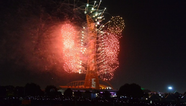 The Torch Fireworks event  at Aspire Park. PICTURE: Shaji Kayamkulam