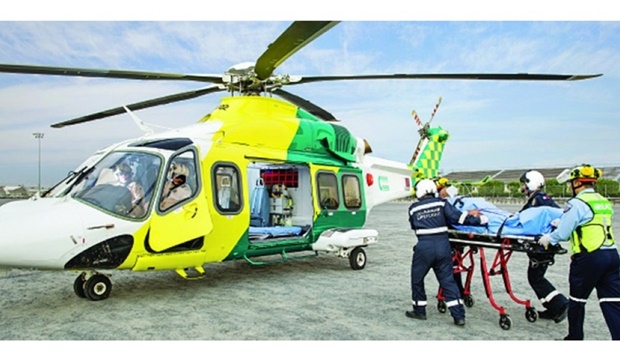 The ambulance helicopter will be ready to transport any urgent case