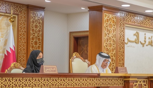 The Shura Council regular weekly meeting under the chairmanship of HE Speaker of the Council Hassan bin Abdullah Al Ghanim.