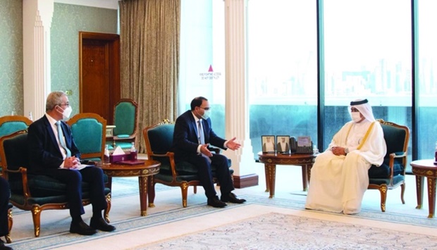 HE the Minister of Finance Ali bin Ahmed al-Kuwari held meets with Minister for Finance and Employment of the Republic of Malta Clyde Caruana and Minister for Foreign and European Affairs Evarist Bartolo