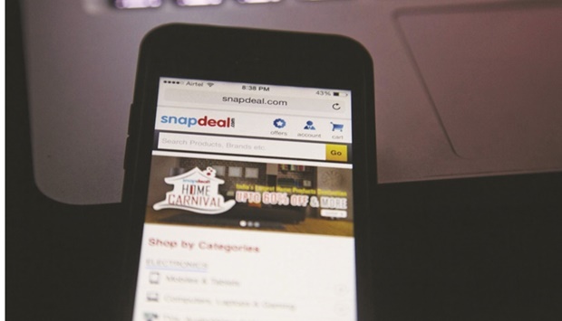 The Snapdeal.com website is displayed on a mobile phone. Snapdeal filed preliminary documents for an initial public offering, adding to the rush of tech companies looking to debut on Indiau2019s exchanges amid a record-breaking stock market rally.