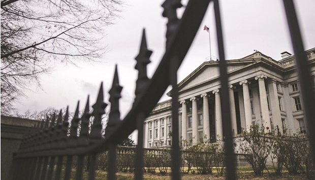 The US Treasury building in Washington, DC. The strength of demand for bonds even in the face of deeply negative real returns underpins the broad consensus that 2% may act as a ceiling for US 10-year yields in the coming year.