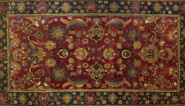 Carpet, Iran, Safavid period, 17th century. Wool and cotton, gift from the Trustees of the Corcoran Gallery (William A. Clark Collection), Arthur M Sackler Gallery.