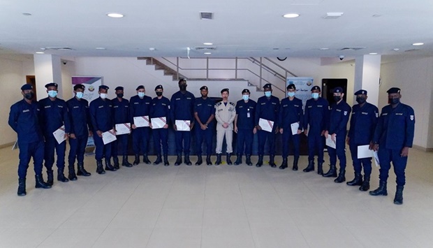 During the ceremony, participants of several courses have graduated, including 21 of the trainees who participated in the officers' foundation driving course no. 13 for a period of five weeks