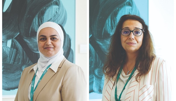 Dr Souhaila al-Khodor, left, and Dr Cristina Maccalli