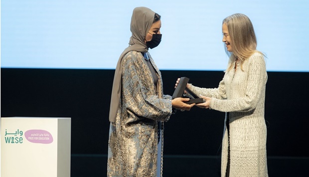 HH Sheikha Moza participates at WISE 2021 opening. PICTURES: AR al-Baker.