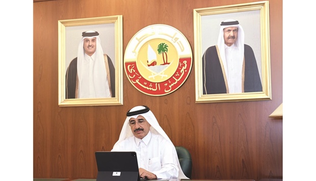 The council was represented in the meeting, which was held via video conference, by member of the Shura Council Dr Ahmed bin Hamad al-Mohannadi.