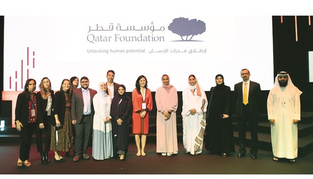 HE Sheikha Hind bint Hamad al-Thani with TEDinArabic guests and organisers