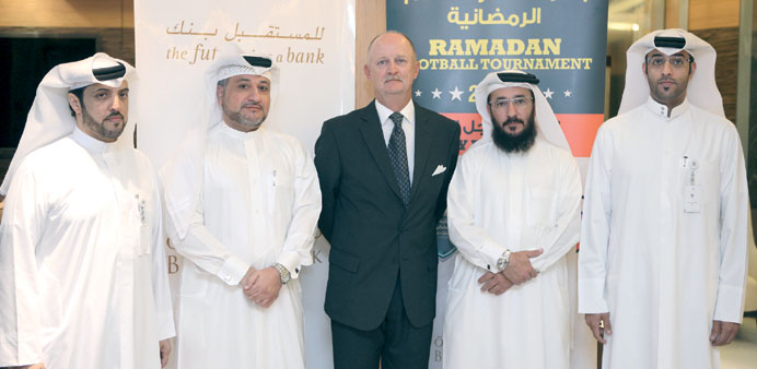Steve Troop and Saeed al-Nabet with the representatives of charity organisations.