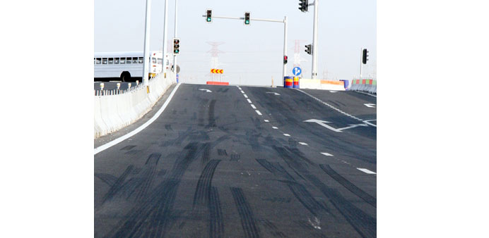 The stretch has witnessed a large number of accidents since its opening a few weeks ago. PICTURE: Najeer Feroke