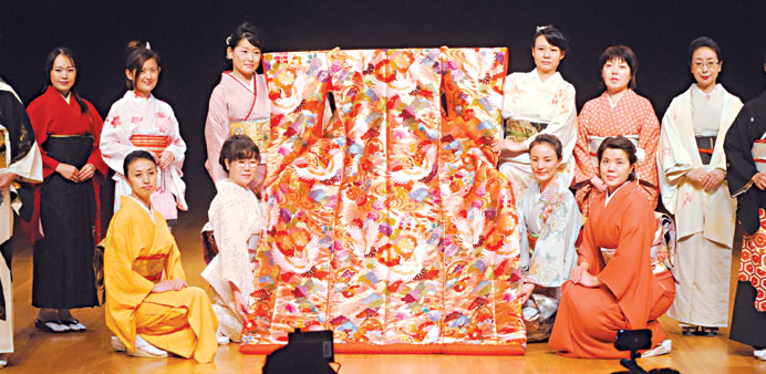 A Japanese display at the charity show.