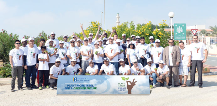 Doha Bank staff from various departments and branches participated in the activity.