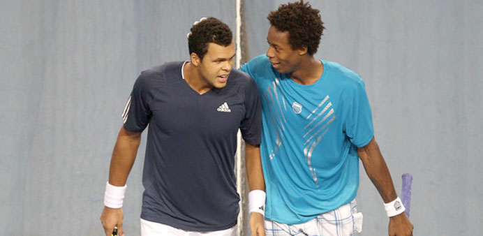 French tennis playersJo-Wilfried Tsonga (left) and Gael Monfils