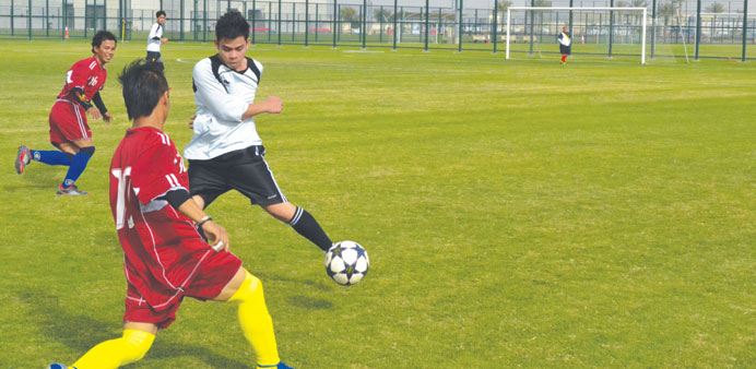 A match in progress.