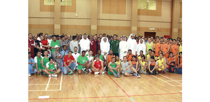 Qatalum officials and employees during the u201cPhysical Fitness Campaignu201d event.