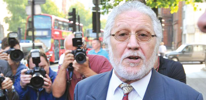 Dave Lee Travis arriving at Westminster court in August last year.
