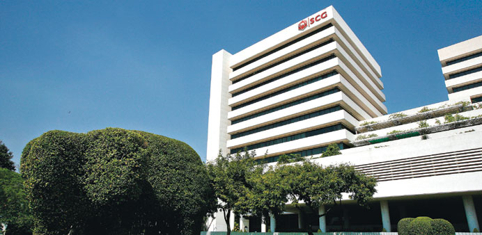 Elephant topiaries stand outside the headquarters of Siam Cement in Bangkok. The company outlined its growth strategies that are now firmly focused ou